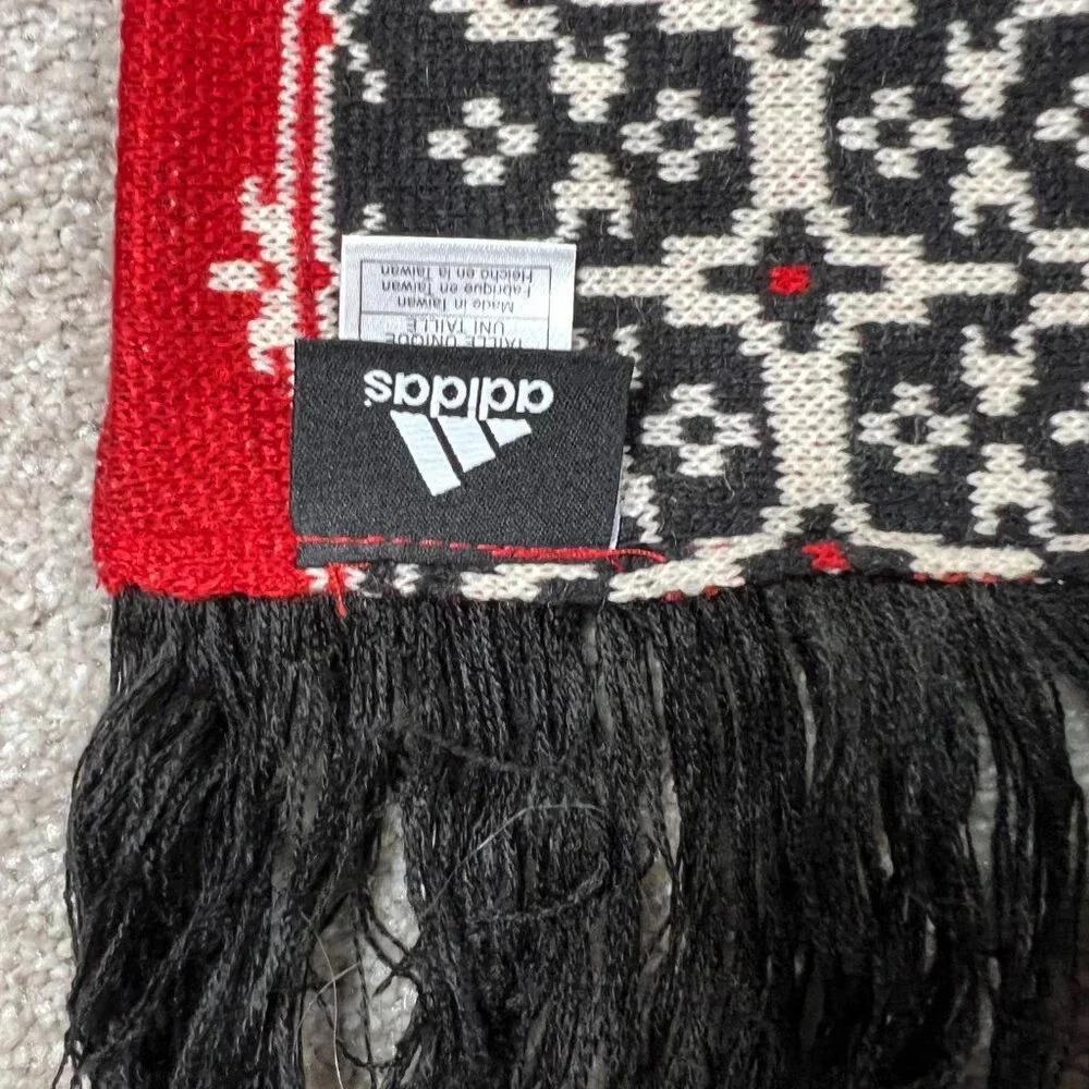 Adidas Unisex One Size Red Black NCAA North Carolina State Wolfpack Scarf‎ NWT